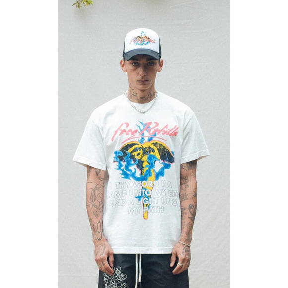 FREE reFILLS Readywear Clothing Men's T-Shirt Psalms Heavyweight Relaxed Fit Tee - Picture 1 of 1